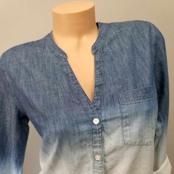 Soft Joie Chambray Long Sleeve Button Down Top XS - Picture 4 of 8